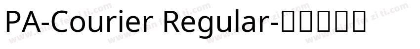PA-Courier Regular字体转换